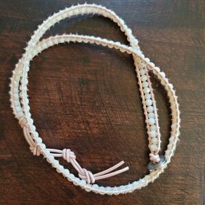 Victoria Emerson Bracelet - length 24" Pink & White